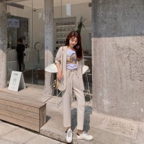 【預購10.06IBV】957# 韓版姊妹款西裝套裝(杏色)