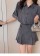 X現貨X一件免運X 青春少女感 仿牛仔西裝百褶短裙套裝