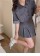 X現貨X一件免運X 青春少女感 仿牛仔西裝百褶短裙套裝