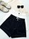 |現貨|一件免運|正韓| 韓國代購KR官網原版 超顯瘦反車線牛仔短褲 (2色)