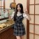 |現貨|一件免運| 甜美的韓系歐逆 假兩件格紋連衣裙